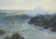 Lionel Walden Crashing Surf, oil painting by Lionel Walden France oil painting artist